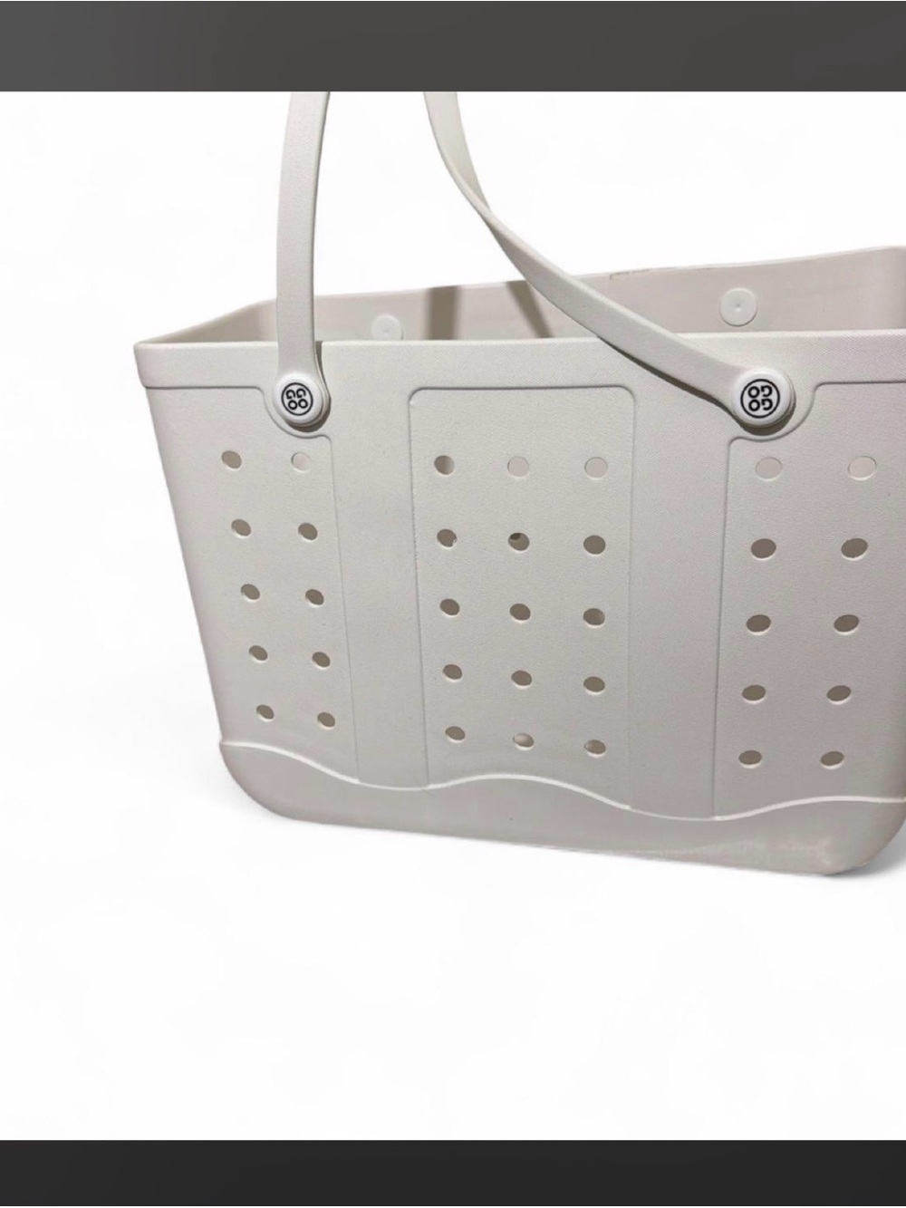 White Perforated Tote Bag - Unbranded